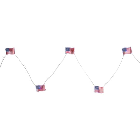 20ct. Patriotic Americana USA Flag LED Fairy Lights